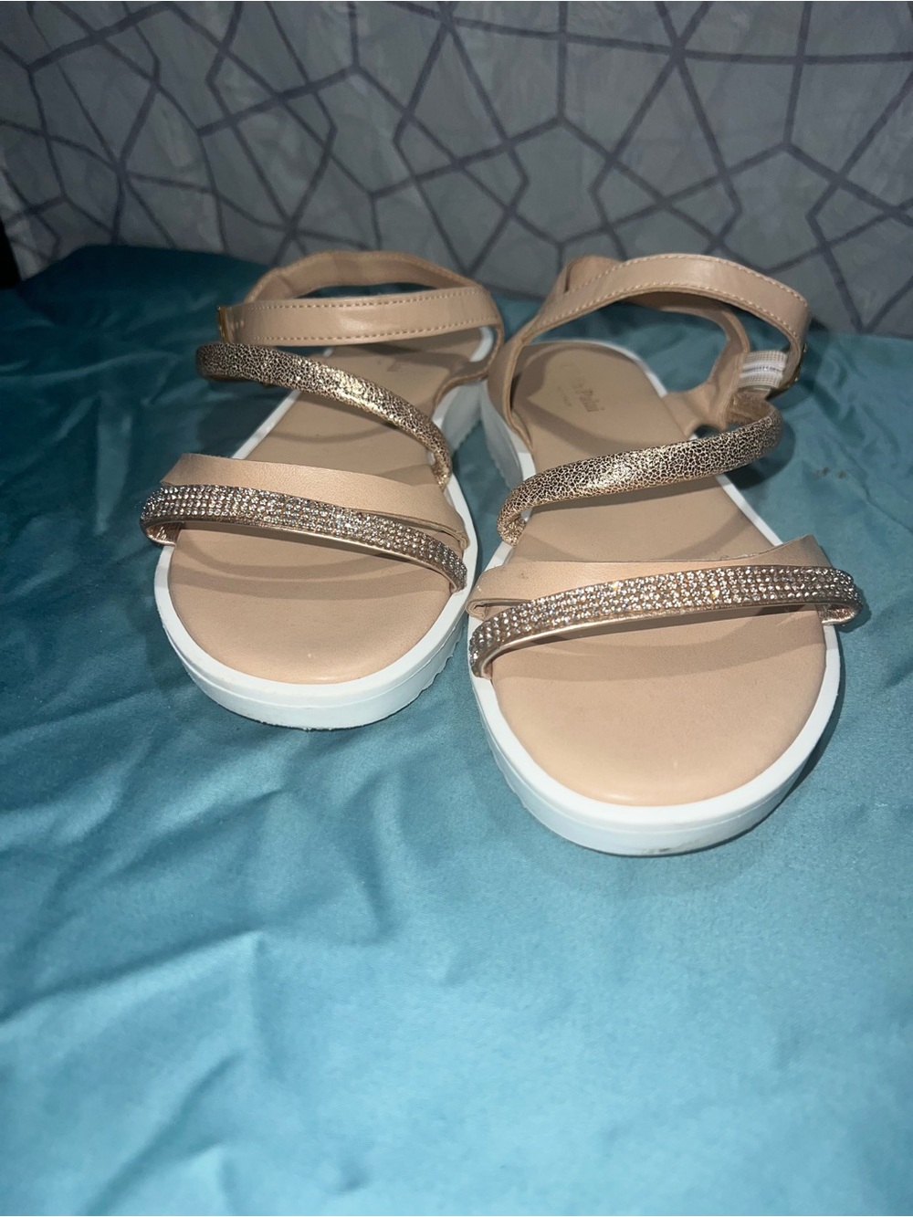 Giulia Palai gold embellished sandals in size 5Y